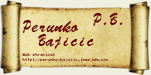 Perunko Bajičić vizit kartica